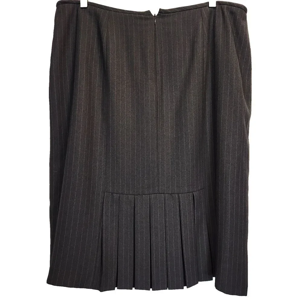Tahari Pinstripe 3-Piece Suit Set Gray Pink Professional Business Attire - Picture 15 of 16
